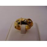 18ct yellow gold two stone diamond ring, approx total weight 5.3g