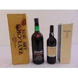 Taylors LBV port 1976 magnum in fitted wooden case and Grahams ten year old port 75cl