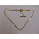 Yellow gold fancy link fob chain, approx total weight 25.8g