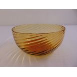 Whitefriars orange ribbon glass bowl