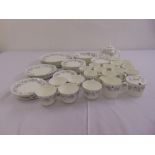 Wedgwood Angela dinner and teaset to include plates, bowls, teapot, cups and saucers, six place