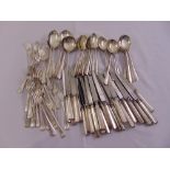 A quantity of silver plated Dubarry pattern flatware