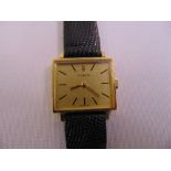 Corum 18ct yellow gold wristwatch on replacement leather strap