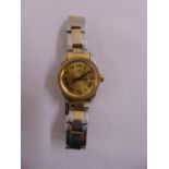 A Baum Mercier ladies steel and gold plated Baumatic wristwatch