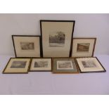 A quantity of 19th century polychromatic engravings of London to include Grays Inn, Staples Inn,