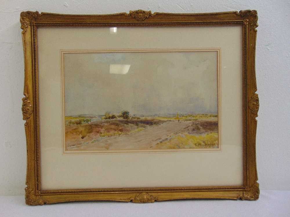 Edmund Morison Wimperis 1835-1900 framed and glazed watercolour of moorland landscape, signed bottom