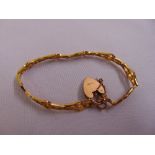 9ct gold fancy link bracelet, approx total weight 8.3g