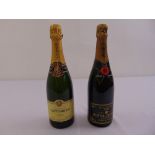 Moet and Chandon 1982 vintage champagne 75cl and Tattinger 75cl Brut