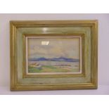 Elspeth Buchanan, Scottish 1915-2011 framed and glazed watercolour of a cottage by a loch, signed