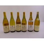 Six 75cl bottles of French white wine to include Bonneau du Martay Corton-Charlegmagne 1986,