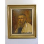 Kranitz framed oil on canvas of a Rabbi , signed bottom left, 61 x 51cm, A/F