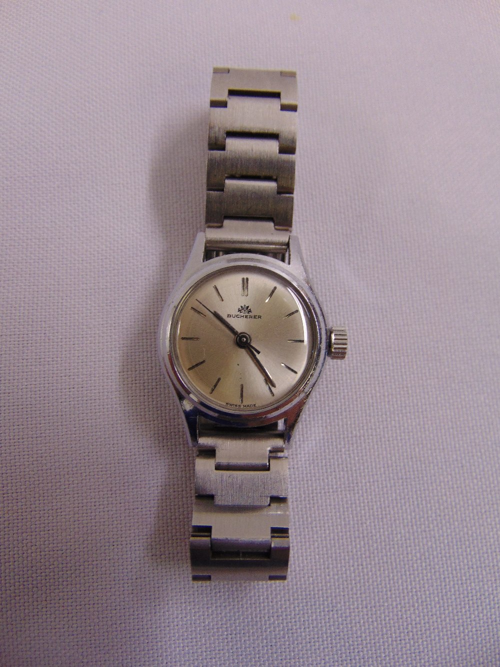 Bucherer ladies stainless steel wristwatch