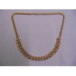 18ct yellow gold and diamond necklace, approx 12.5 carats of diamonds, approx total weight 34.9g