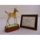 Royal Worcester figurine of a Thoroughbred Foal limited edition 2/1000 modelled by Doris Lindner