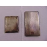 Two silver cigarette cases of customary form