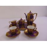 Noritake tea for two set to include teapot, milk jug, sugar bowl, cups, saucers and tray