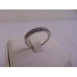 9ct white gold diamond half eternity ring, approx total weight 2.3g