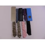 A quantity of gentlemens dress ties to include Lanvin, Ralph Lauren and Armani (7)