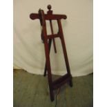 Mahogany table top easel with hinged strut