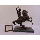 Royal Worcester Bronze figurine of Alexander the Great on horseback limited edition 3/15 modelled by