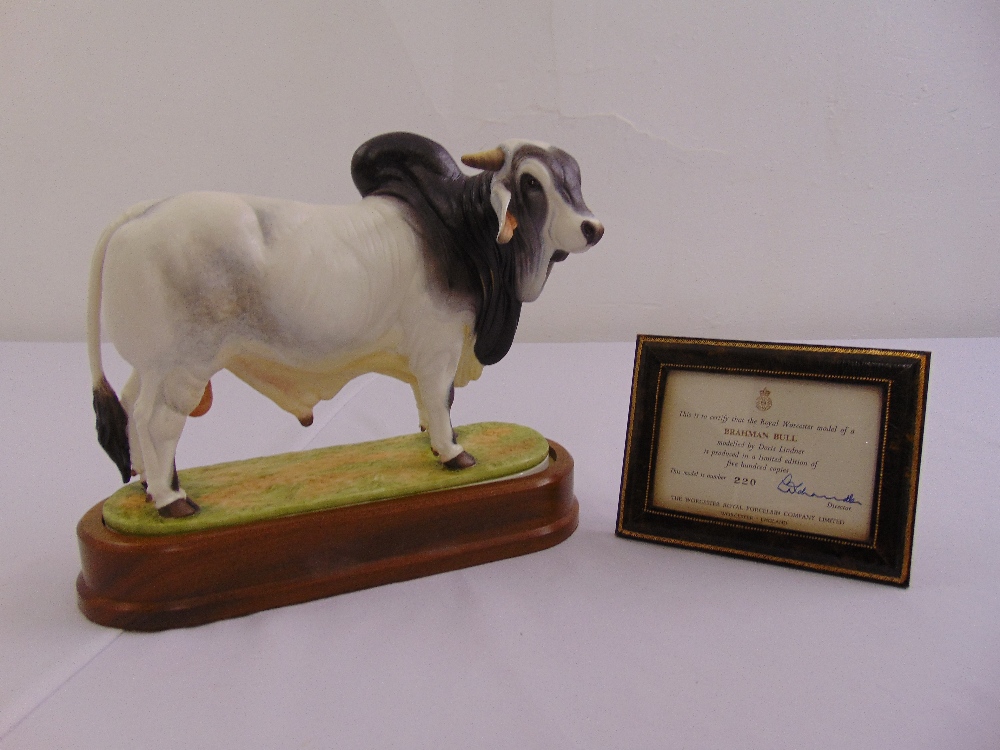 Royal Worcester figurine of a Brahman Bull limited edition 220/500 modelled by Doris Lindner to
