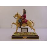Royal Worcester figurine of Marlborough on horseback limited edition 76/350 modelled by Bernard