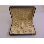 A cased set of T. Goode and Sons coffee cups and saucers