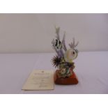 Royal Worcester figurine of a Four Eye Butterfly fish limited edition 463/500, to include COA and