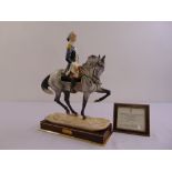 Royal Worcester figurine of Washington on horseback limited edition 38/750 modelled by Barnard