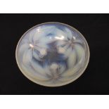 G. Vallon opalescent glass circular dish with stylised flowers