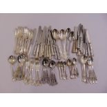 A quantity of Kings pattern silver plated flatware