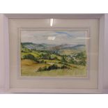 Gladys Rees Teesdale three framed and glazed watercolours of Lincolnshire/Rutland scenes, 33 x