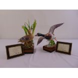 Royal Worcester figurines of Male & Female Mallards limited edition 289/500 modelled by R. Van