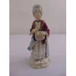 Meissen figurine of a lady, marks to the base, A/F