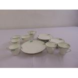 An Art Deco teaset to include cups, saucers, plates, sugar bowl and milk jug (20)