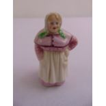 Royal Worcester miniature figurine of lady, marks to the base