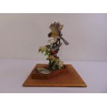 Royal Worcester figurine of a Sparrow Hawk and Blue Finch with original packaging