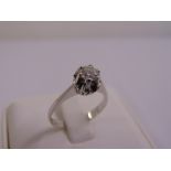 18ct white gold solitaire diamond ring, approx total weight 3.1g