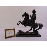 Royal Worcester Bronze figurine of Napoleon on horseback limited edition 12/15 modelled by Bernard