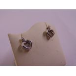 A pair of 9ct white gold and diamond earrings, approx total weight 1.9g