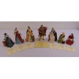 A quantity of Royal Doulton figurines to include Henry VIII HN3350 and his six wives, to include