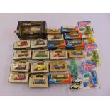 A quantity of diecast cars and trucks, all in original packaging