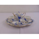 Herend tea for two to include cups, saucers, teapot, sugar bowl, milk jug and tray