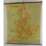 A polychromatic Scarboughs Map of England and Wales, circa 1920