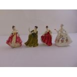 Four Royal Doulton figurines of ladies Southern Belle HN2229, Simone HN2378, Fair Lady HN2832 and