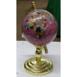 A hardstone decorated terrestrial globe by Osborne