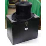 A Lincoln Bennett black tophat with original box.