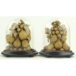 An unusual pair of Victorian leather covered fruit