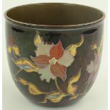 A Zsolnay Eosin glaze jardiniere, hand painted and