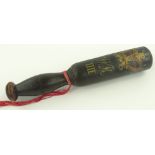 A William IV turned wood ceremonial truncheon, pai